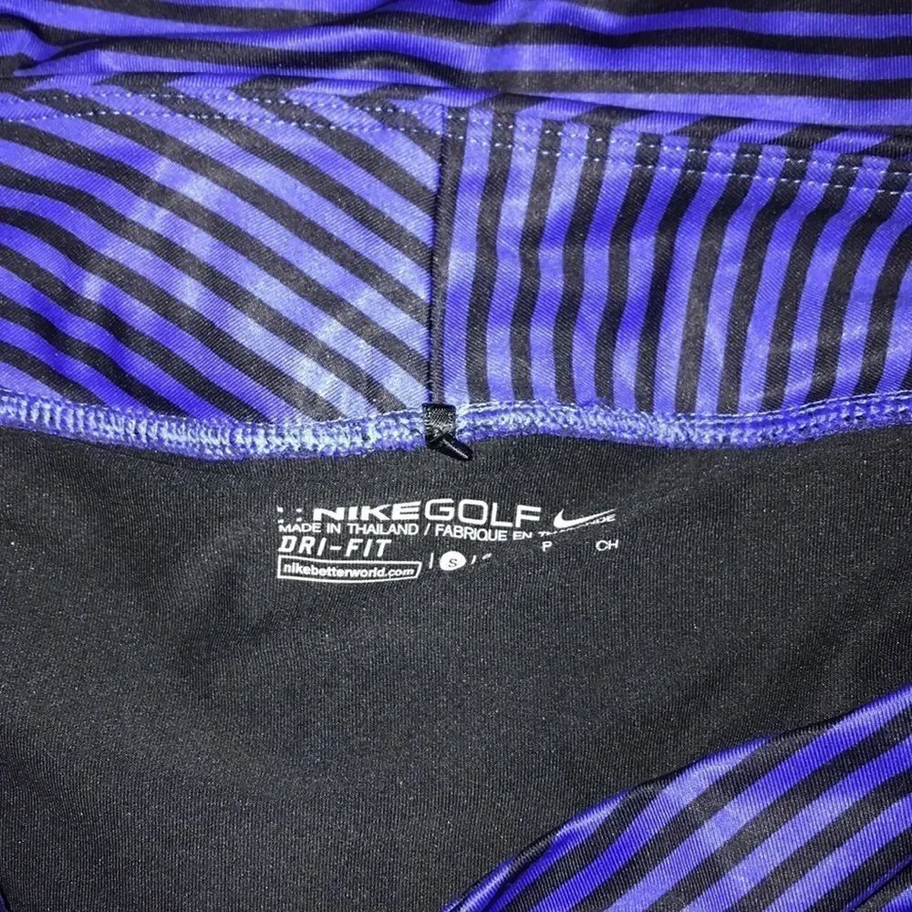 Riccardo Tisci x Nike Women's Black Blue Stripe Dri-Fit Golf Skort‎ Size Small